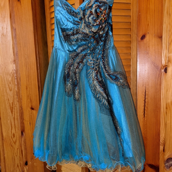 Prom dress peacock